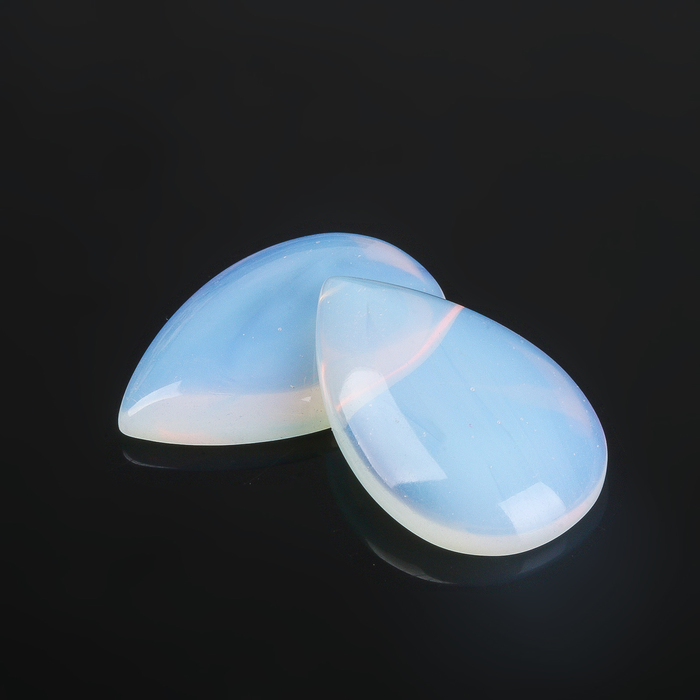 Кабошон "Лунный камень" капля 20*30мм (набор 2шт)