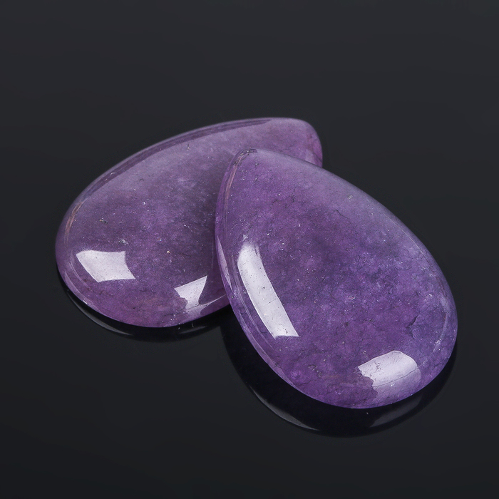 Кабошон "Аметист" капля 20*30мм (набор 2шт)