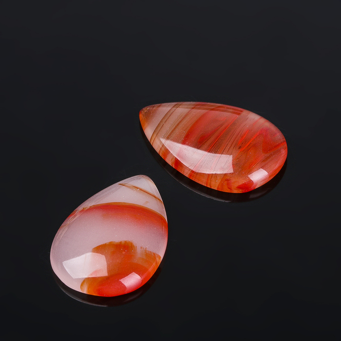 Кабошон "Сердолик" капля 20*30мм (набор 2шт)