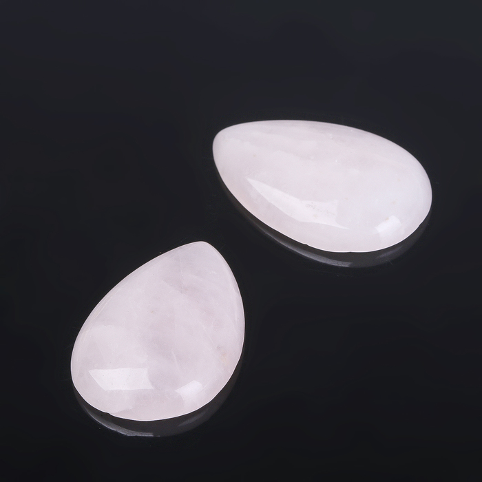 Кабошон "Кварц розовый" капля 20*30мм (набор 2шт)
