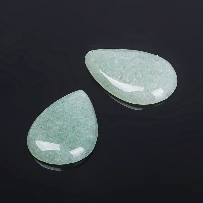Кабошон "Нефрит" капля 20*30мм (набор 2шт)