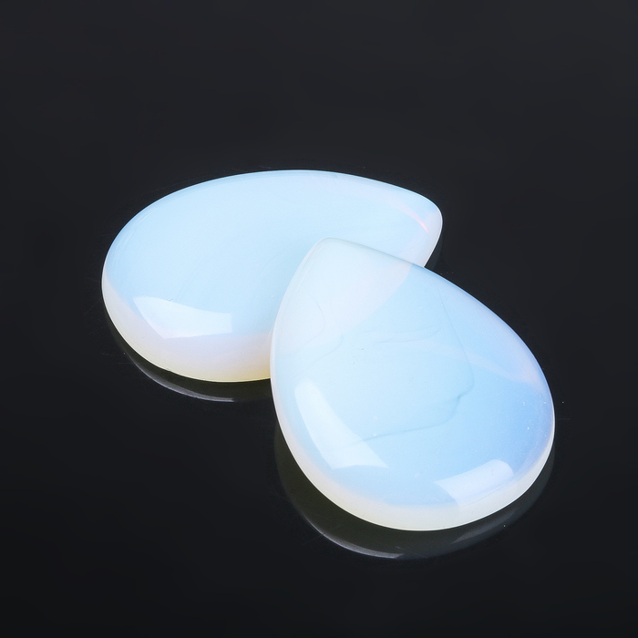 Кабошон "Лунный камень" капля 30*40мм (набор 2шт)