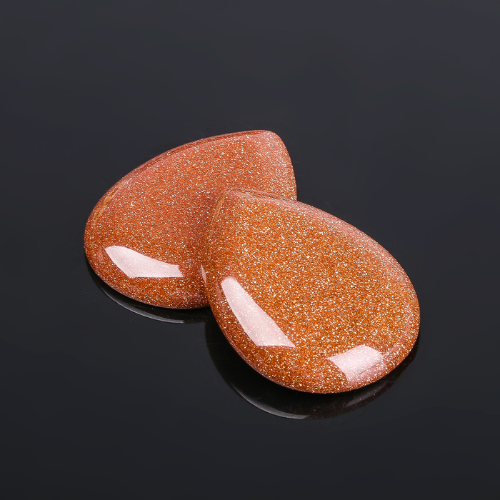 Кабошон "Авантюрин коричневый" капля 30*40мм (набор 2шт)