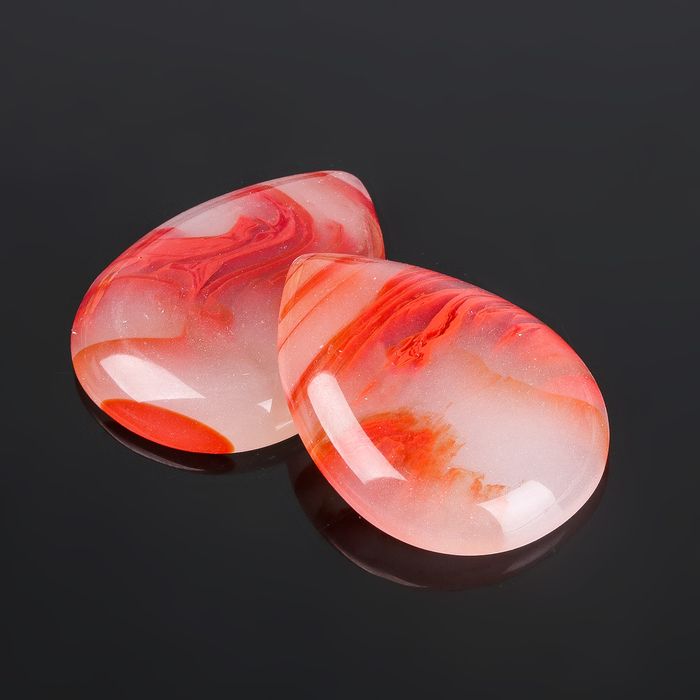 Кабошон "Сердолик" капля 30*40мм (набор 2шт)