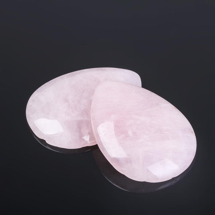 Кабошон "Кварц розовый" капля 30*40мм (набор 2шт)