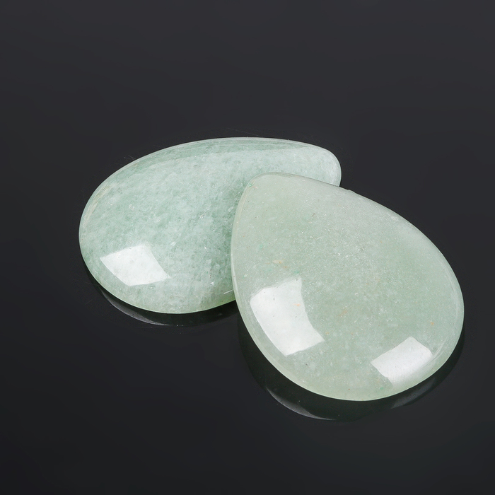 Кабошон "Нефрит" капля 30*40мм (набор 2шт)