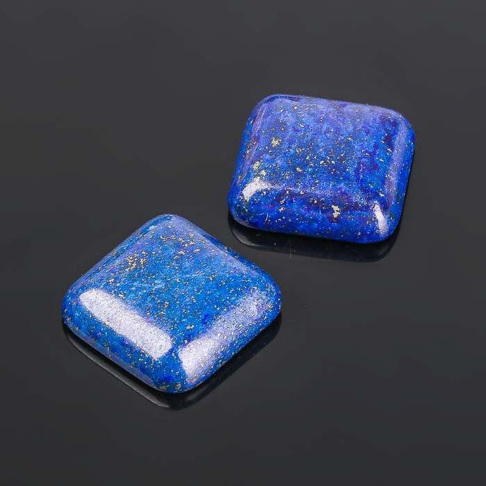 Кабошон "Лазурит" квадрат 18*18мм (набор 2шт)