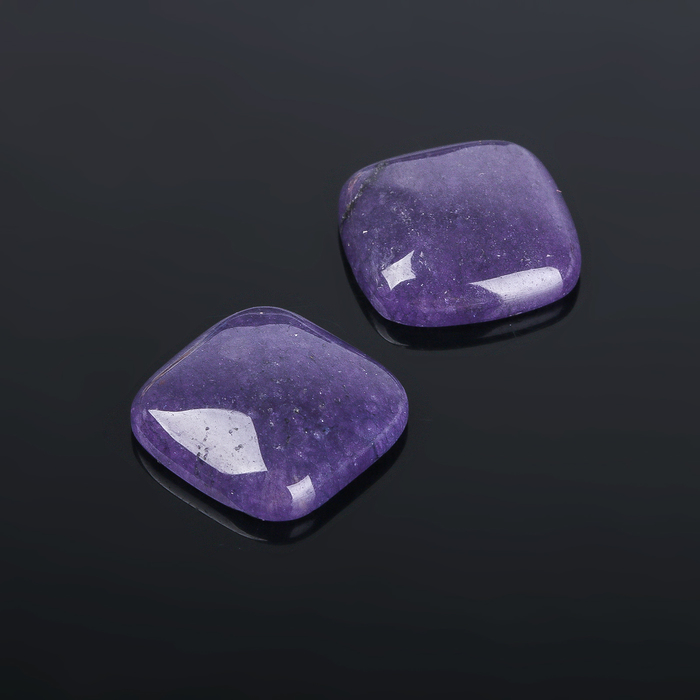 Кабошон "Аметист" квадрат 18*18мм (набор 2шт)