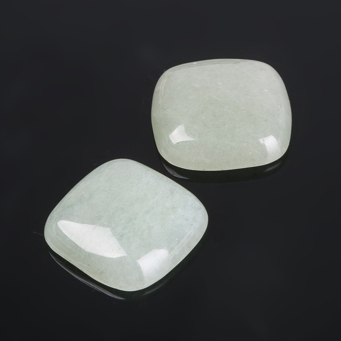 Кабошон "Нефрит" квадрат 18*18мм (набор 2шт)