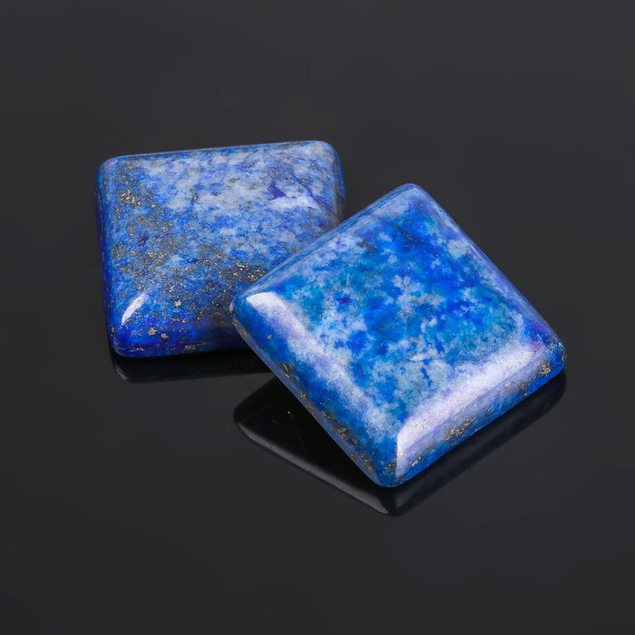 Кабошон "Лазурит" квадрат 20*20мм (набор 2шт)