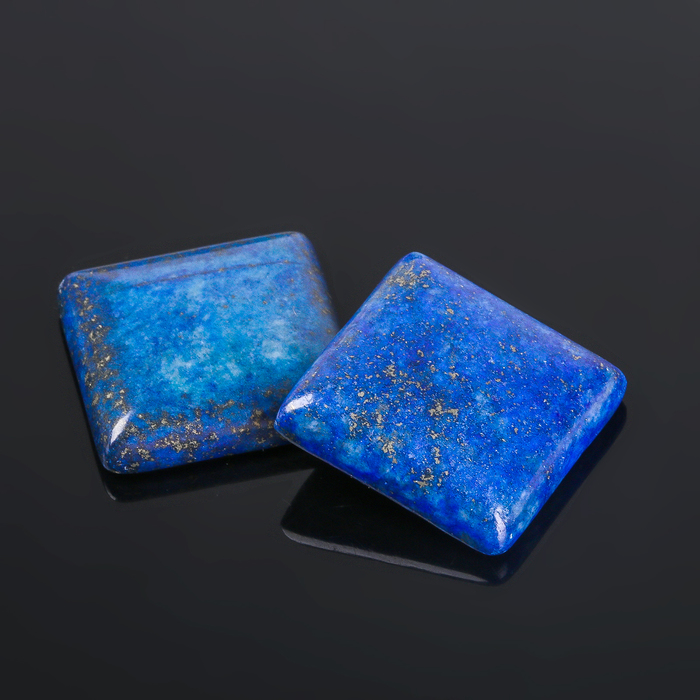 Кабошон "Лазурит" квадрат 25*25мм (набор 2шт)