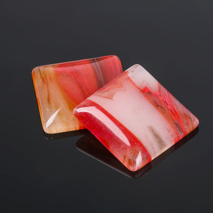 Кабошон "Сердолик" квадрат 25*25мм (набор 2шт)