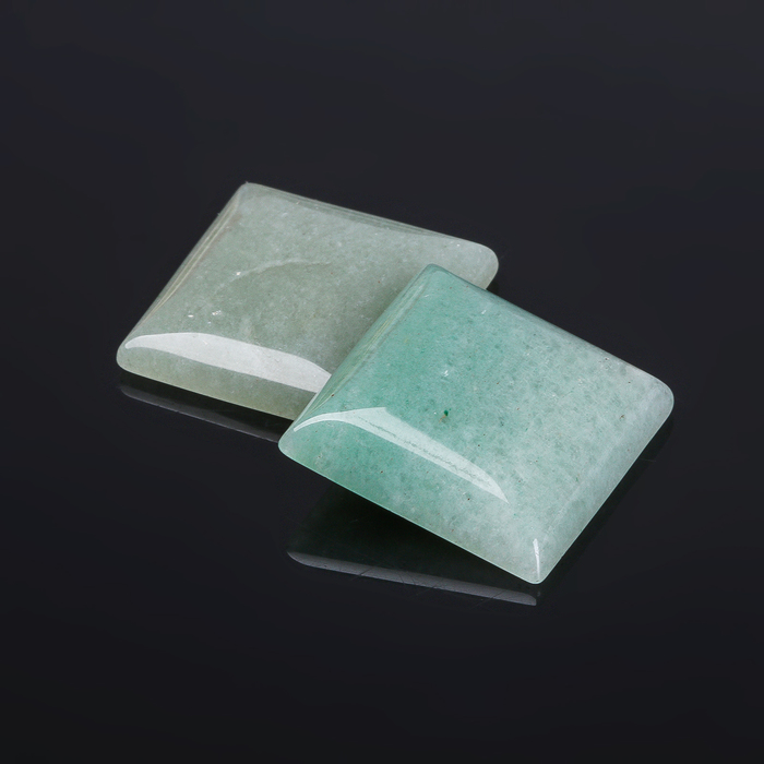 Кабошон "Нефрит" квадрат 25*25мм (набор 2шт)