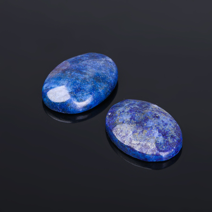 Кабошон "Лазурит" овал граненый 18*25мм (набор 2шт)