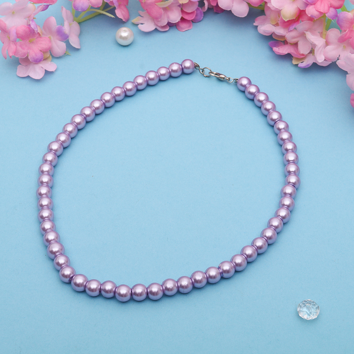 Бусы детские "Выбражулька" жемчужинки, 40 см, цвет сиреневый