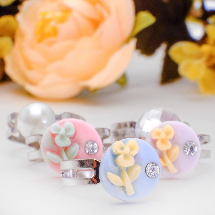 Кольца детские "Ассорти" тюльпан , форма МИКС, цвет МИКС