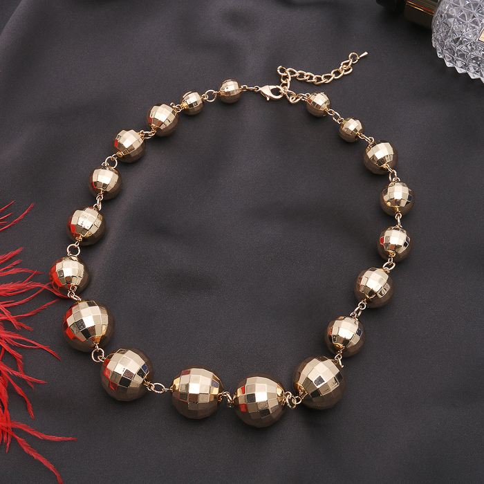 Бусы "Дискотека", цвет золото, 50см