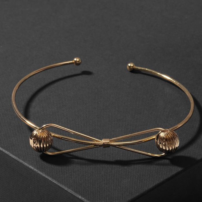 Колье "Ноэль" бант, цвет золото