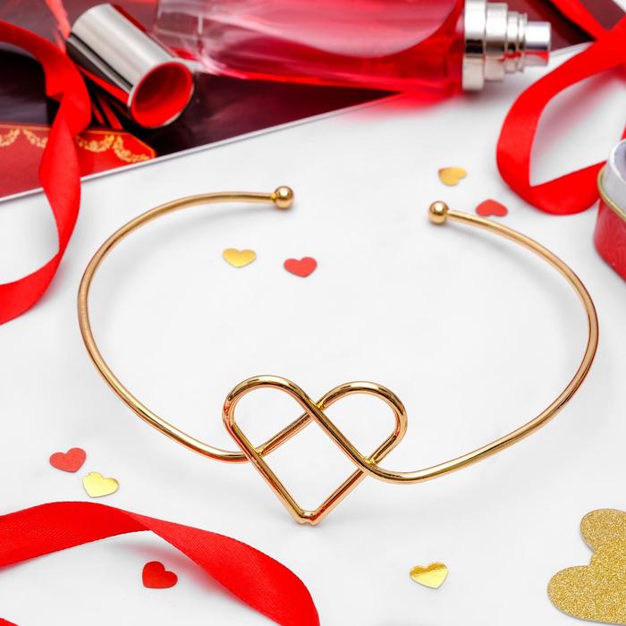 Колье "Ноэль" сердце, цвет золото