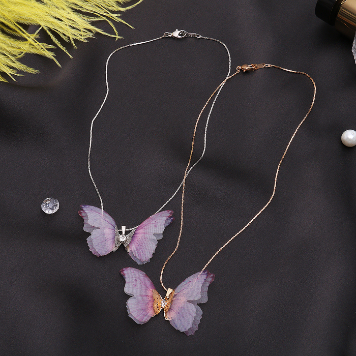 Кулон Butterfly нежность, цвет МИКС, 45см