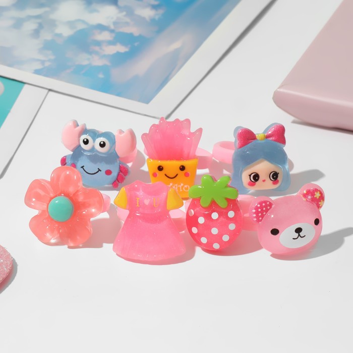 Кольцо детское "Хорошее настроение", форма МИКС, цвет МИКС