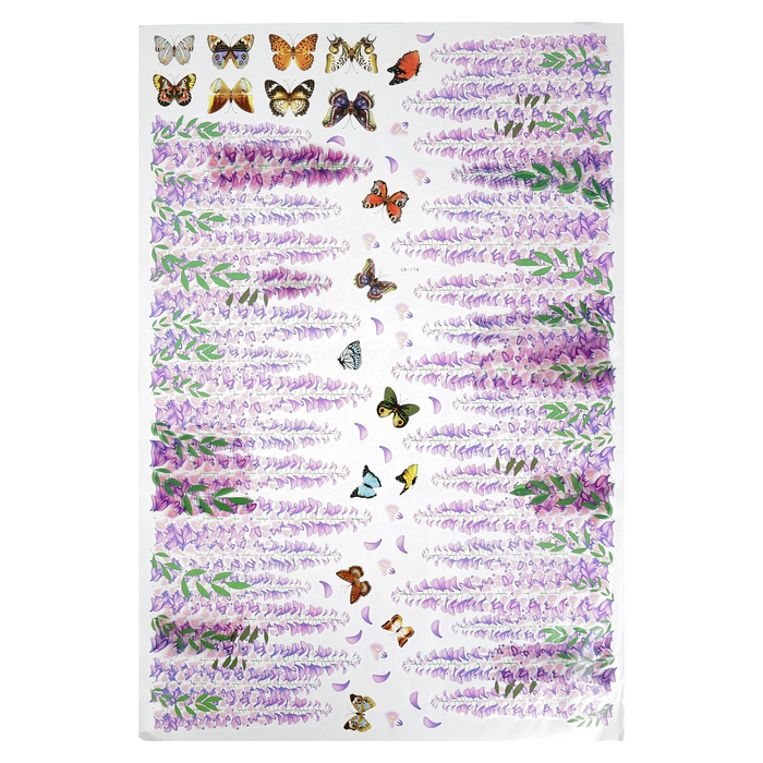 Наклейка пластик интерьерная "Лаванда" МИКС 88х55 см