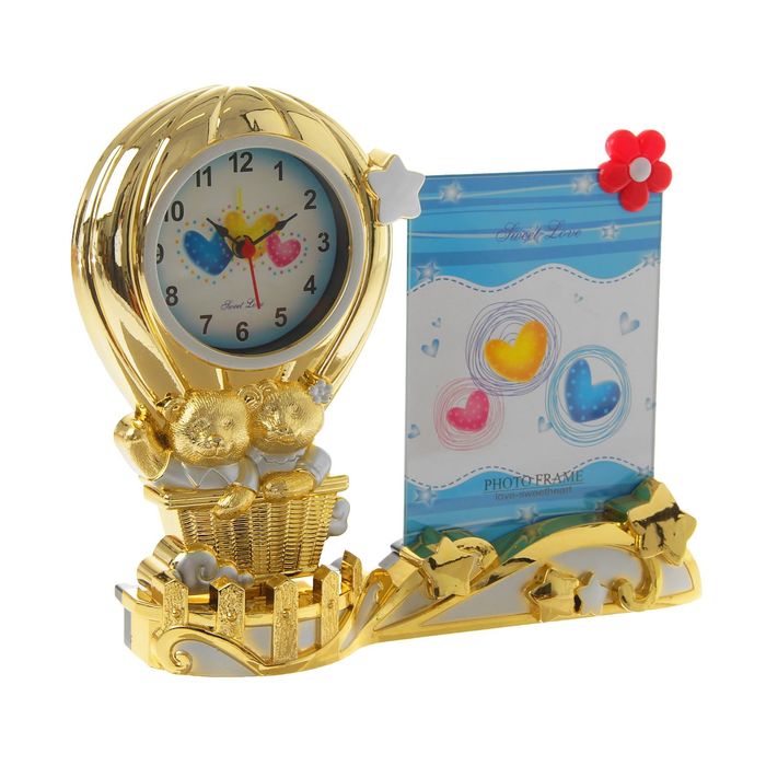 Будильник "Воздушный шар" с фоторамкой (см) микс 22*5,5*19,5см