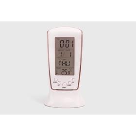 Часы-будильник электронные 'Паритет', термометр, 13 х 6.5 см Ош