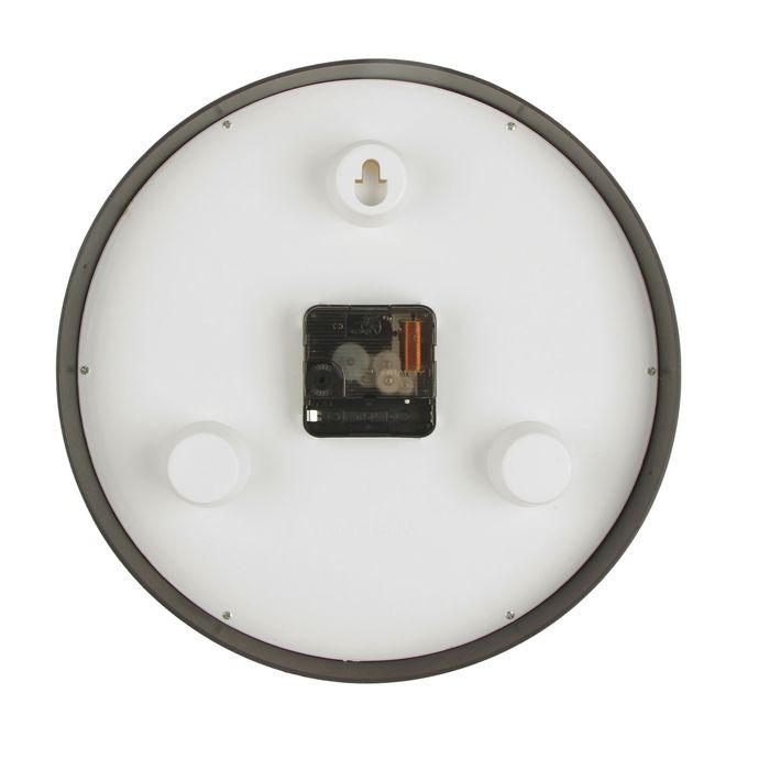 Часы настенные кухонные круг "Киви" толстые черные края, арабские цифры, 25*25см