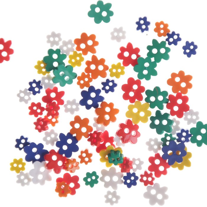 Набор пуговиц "Цветы" 5гр (I1435-38, Ассорти 003)
