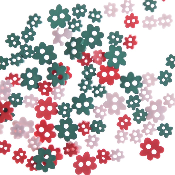 Набор пуговиц "Цветы" 5гр (I1435-38,  Ассорти 9)