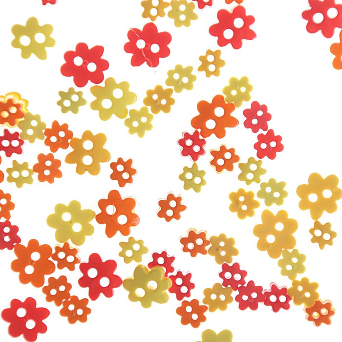 Набор пуговиц "Цветы" 5гр (I1435-38, Ассорти С)