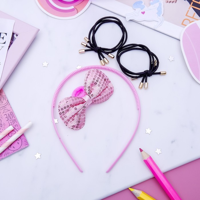 Набор для волос "Анастасия" (3 резинки, 1 ободок) бант