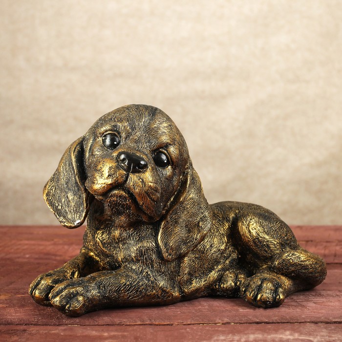 Копилка "Бигль" 30*16*20 см бронза