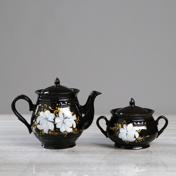 Набор чайный 2 предмета "Витязь" хохлома, 2 предмета, 1,4/0,6 л