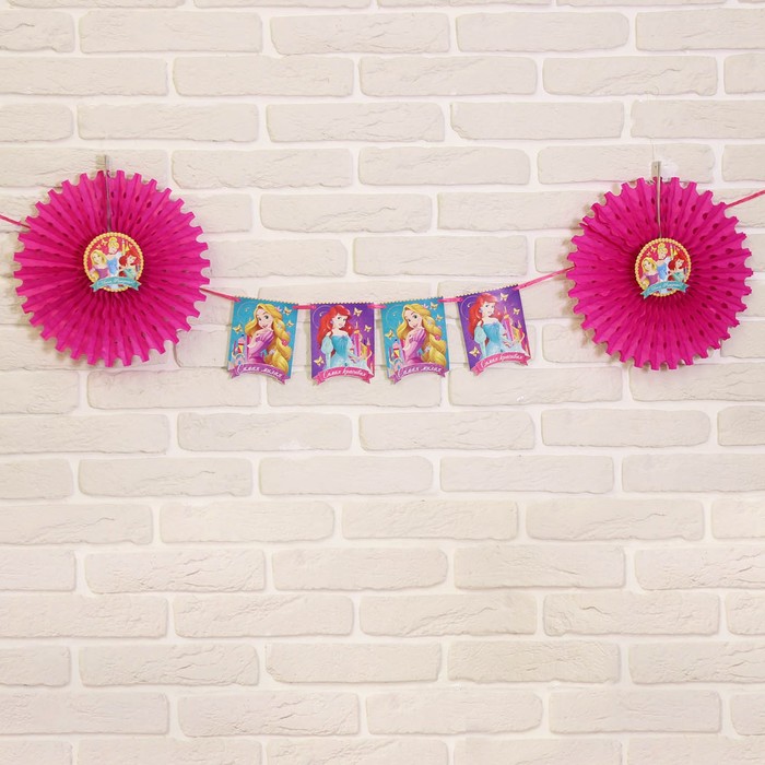 Набор для украшения "Самая красивая" Принцессы (2 фанта 30см+бонус)