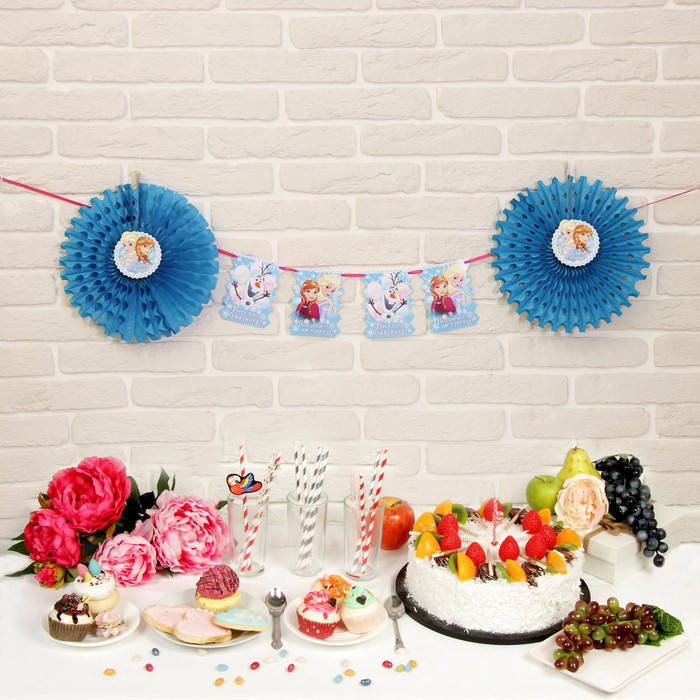 Набор для украшения "Веселого праздника!" Холодное сердце (2 фанта 30см+бонус)