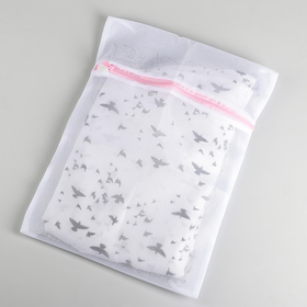 Мешок для стирки белья Доляна, 30×40 см, мелкая сетка, цвет МИКС Ош