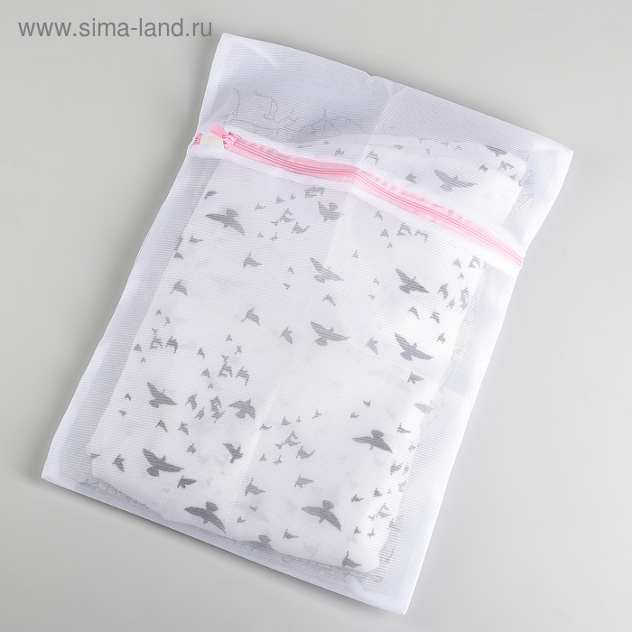 Мешок для стирки белья Доляна, 30×40 см, мелкая сетка, цвет МИКС фото