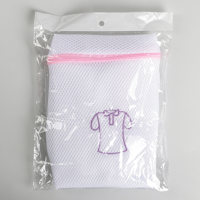 Мешок для стирки, крупная сетка, трехслойная 180 гр. цвет МИКС