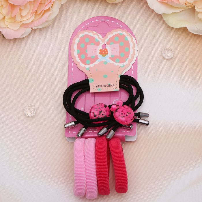 Набор резинок для волос "Анечка" 6 шт яблочко