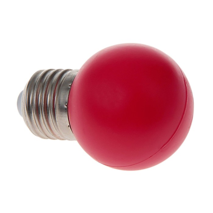 Лампа светодиодная декоративная, G45, Е27, 1,5 Вт, для белт-лайта, свет красный