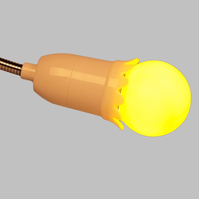 Лампа светодиодная декоративная Шарик d=40 мм, 6 led SMD, ЖЕЛТЫЙ, фасовка по 100 штук