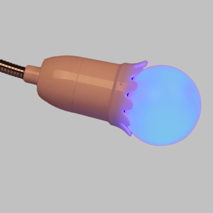 фото Лампа светодиодная luazon lighting "шар", g45, е27, 1.5 вт, для белт-лайта, синяя