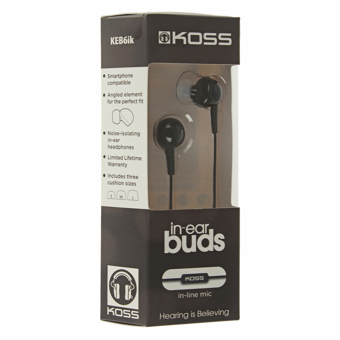 Гарнитура KOSS KEB6i K Black, черные