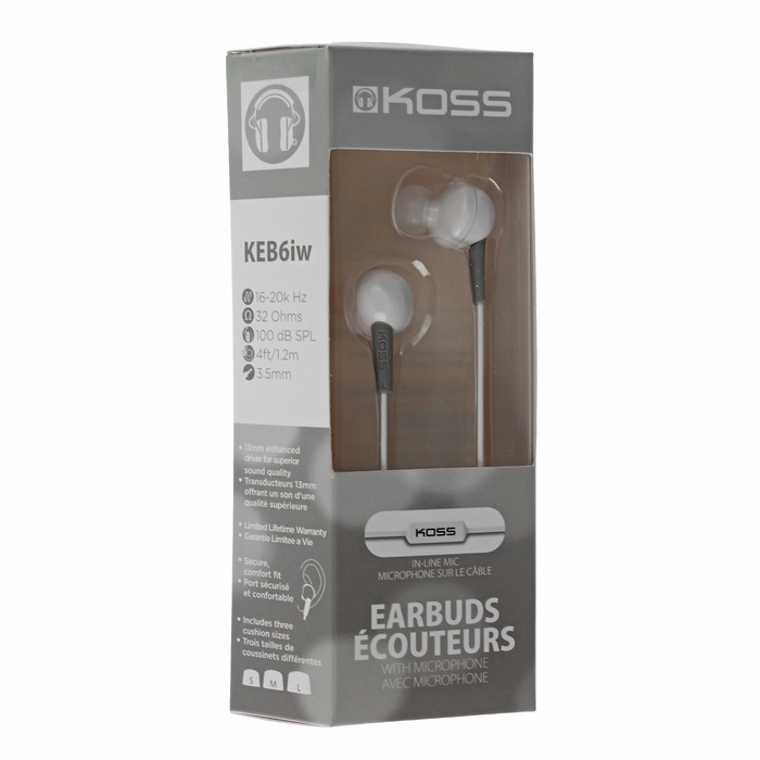 Гарнитура KOSS KEB6i W White, белые