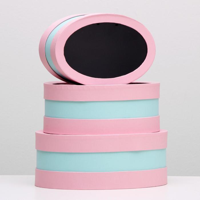 Набор коробок 3в1 с окном, 31,5 х 24 х 12 - 23,5 х 15,5 х 10 см