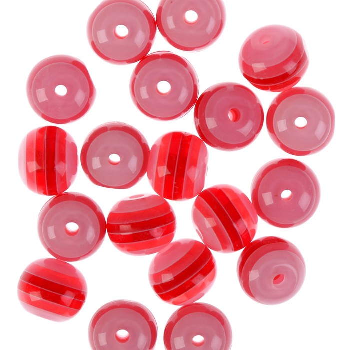 Бусины "Zlatka" акрил STR-12 12мм  набор 50±2шт (09  красный)