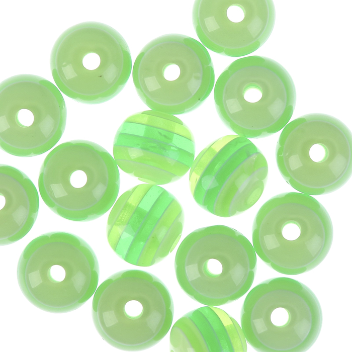 Бусины "Zlatka" акрил STR-12 12мм  набор 50±2шт (12 салатовый)