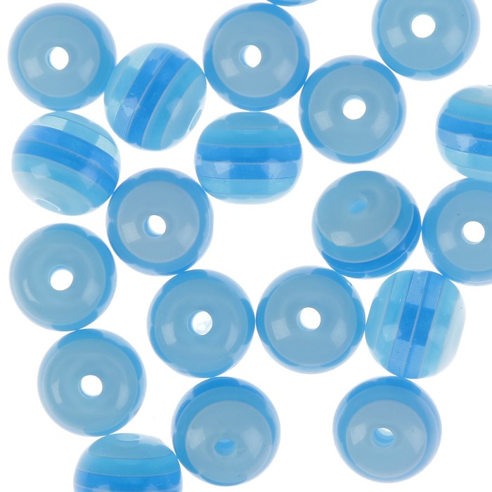 Бусины "Zlatka" акрил STR-12 12мм  набор 50±2шт (15 св.голубой)